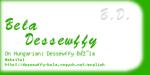 bela dessewffy business card